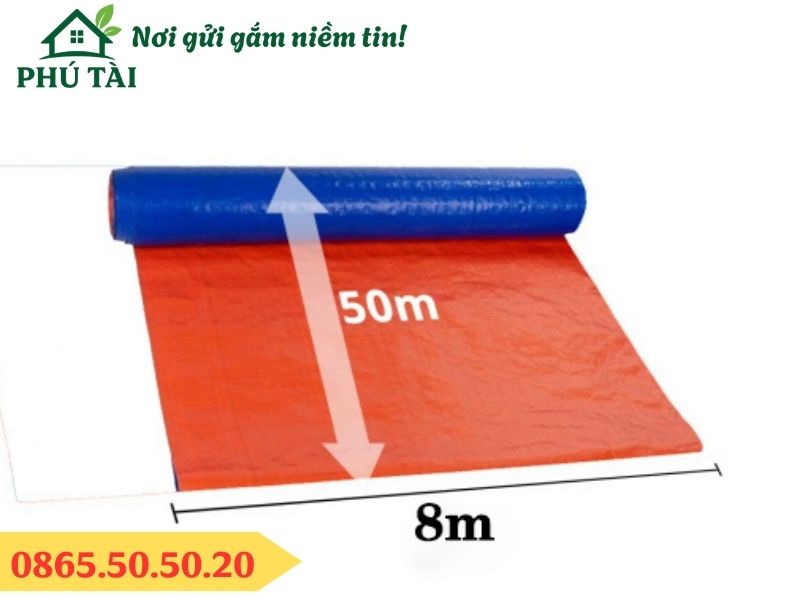 Bạt xanh cam 8mx50m giá rẻ số lượng lớn
