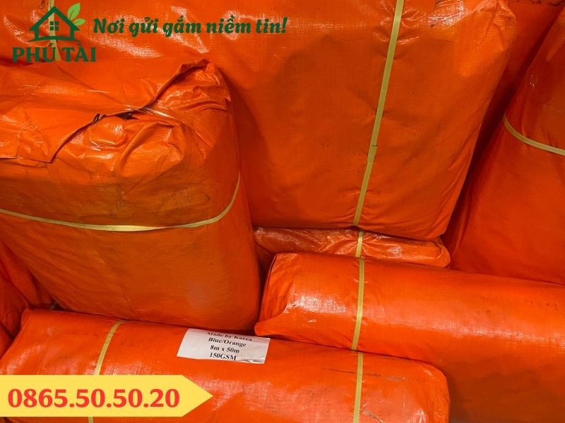 Bạt xanh cam khổ rộng 8 mét