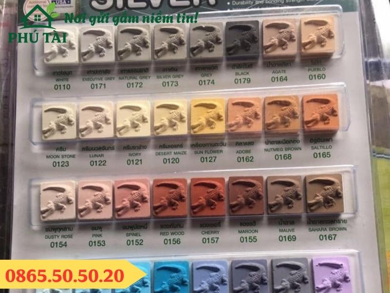 Các màu keo chà ron cá sấu