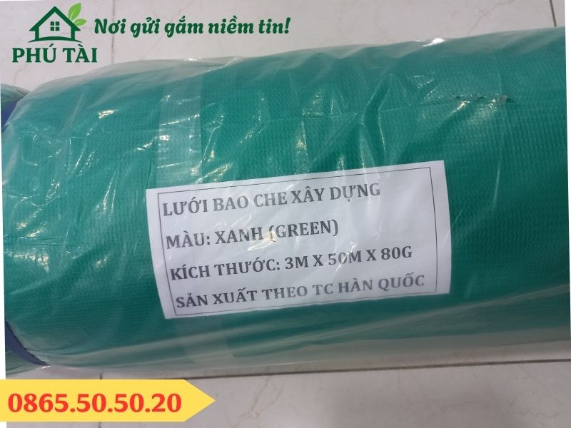 Lưới bao che 3M X 50M xanh ngọc