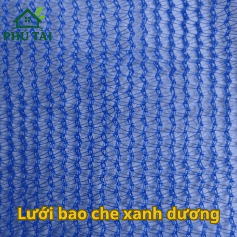 Lưới bao che công trình màu xanh dương blue