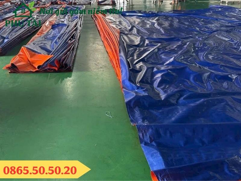 Xưởng gia công bạt xanh cam khổ 10m