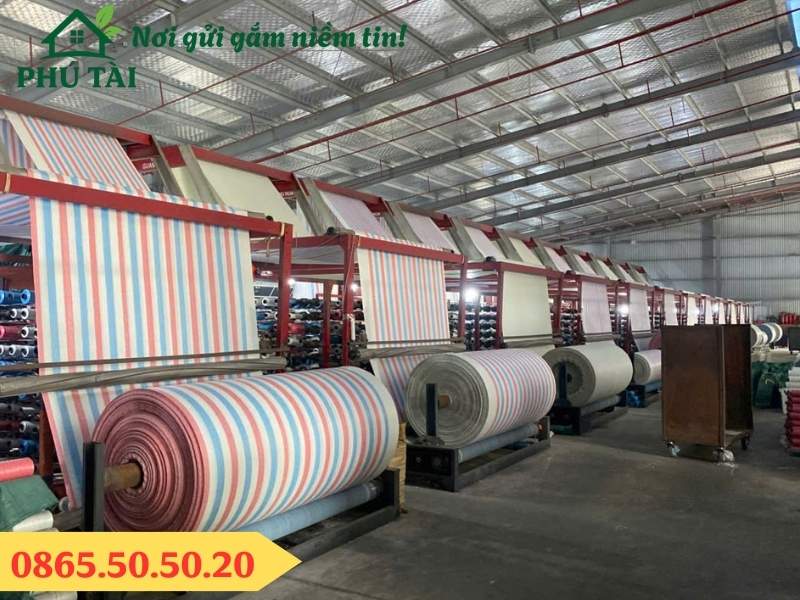 Xưởng sản xuất bạt sọc khổ 6m