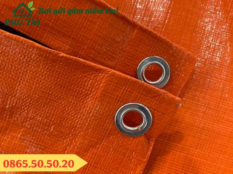 gia công ép viền, đóng khuy bạt xanh cam