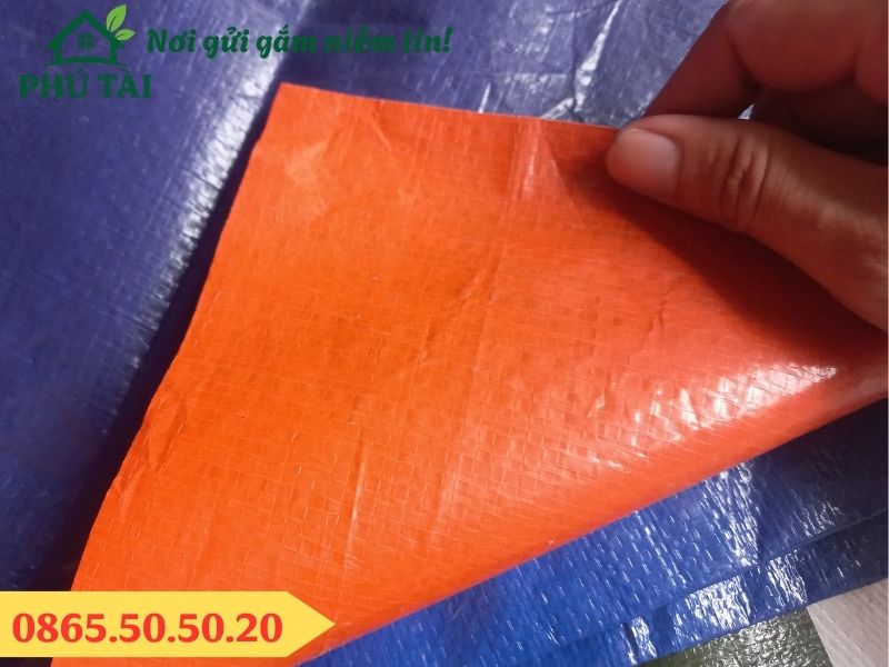 Bạt xanh cam đầy đủ kích thước và định lượng tại Phú Tài