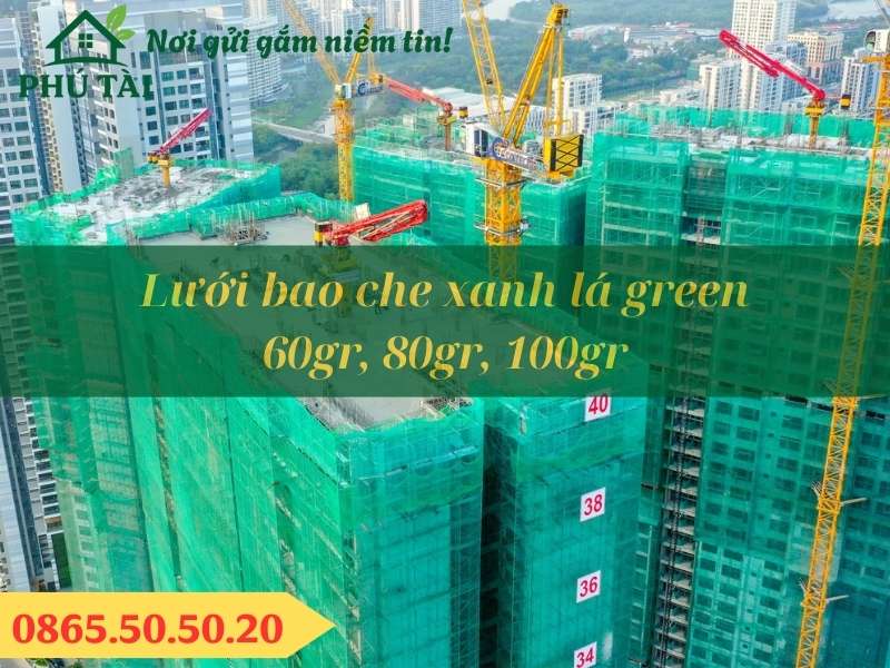 Lưới Bao Che Xanh Lá Green 60gr, 80gr, 100gr