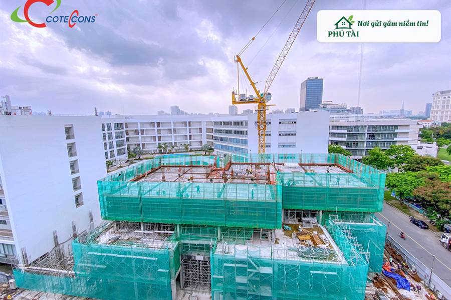 lưới bao che công trình Cần Thơ phủ giàn giáo xây dựng chống bụi và chống rơi